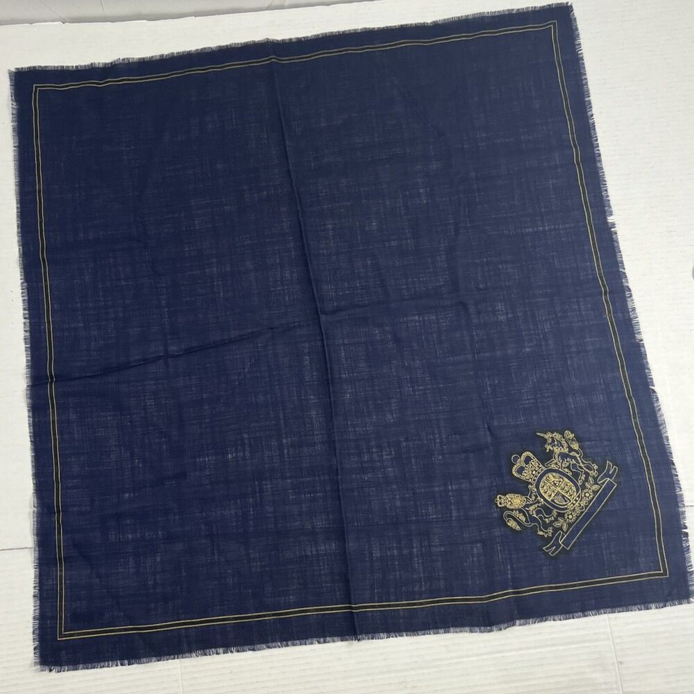 Vintage Oscar de la Renta Wool Scarf For Accessory Street Crown Crest Japan